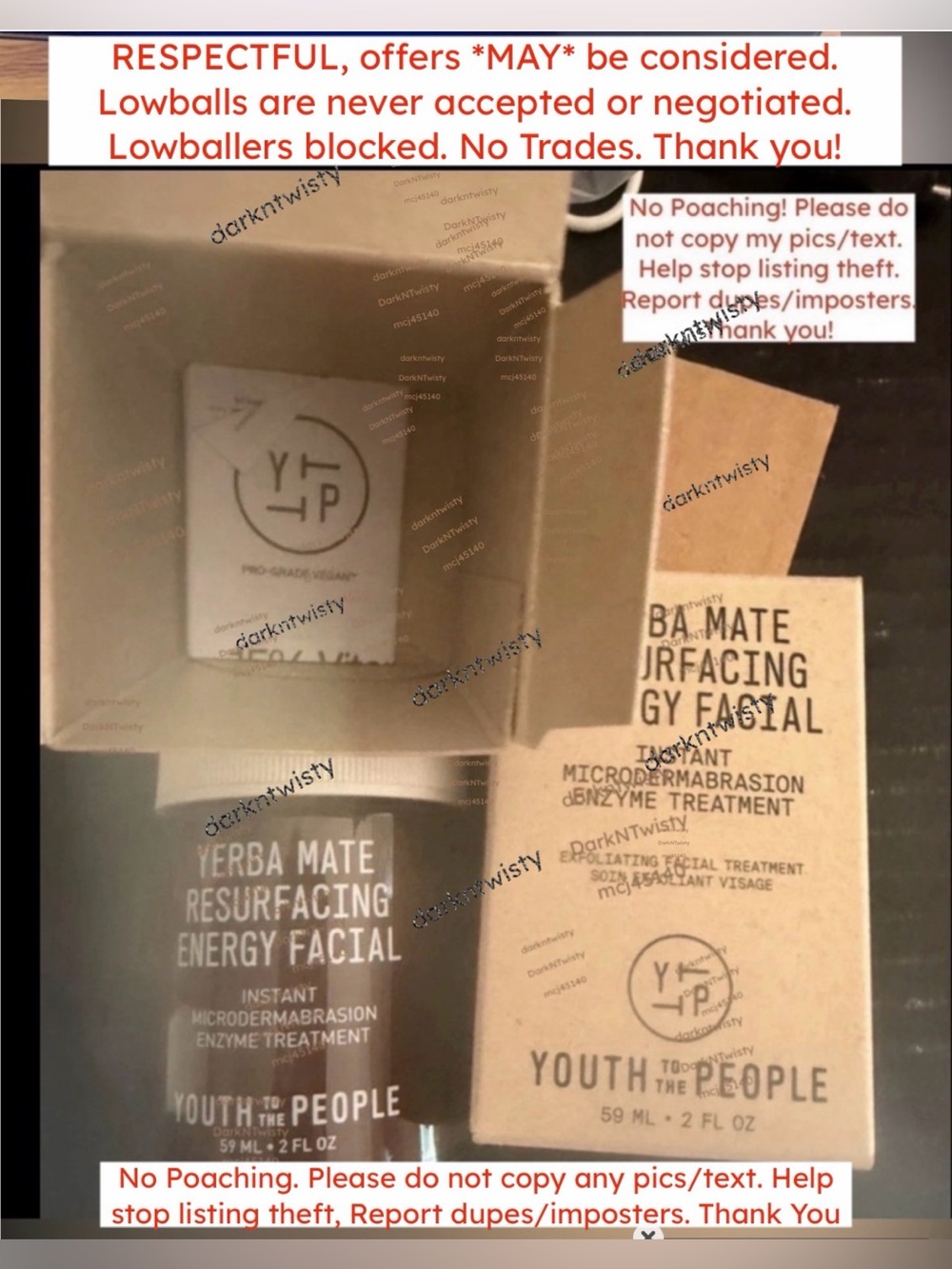 BNIB 1 Youth To The People Yerba Mate Resurfacing Energy Facial Microdermabras..
